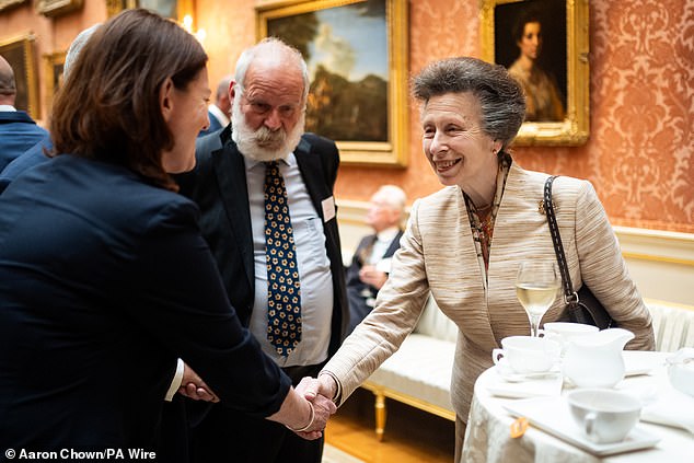 Princess Anne invited more than 216 guests from 111 different organisations to the event on Thursday
