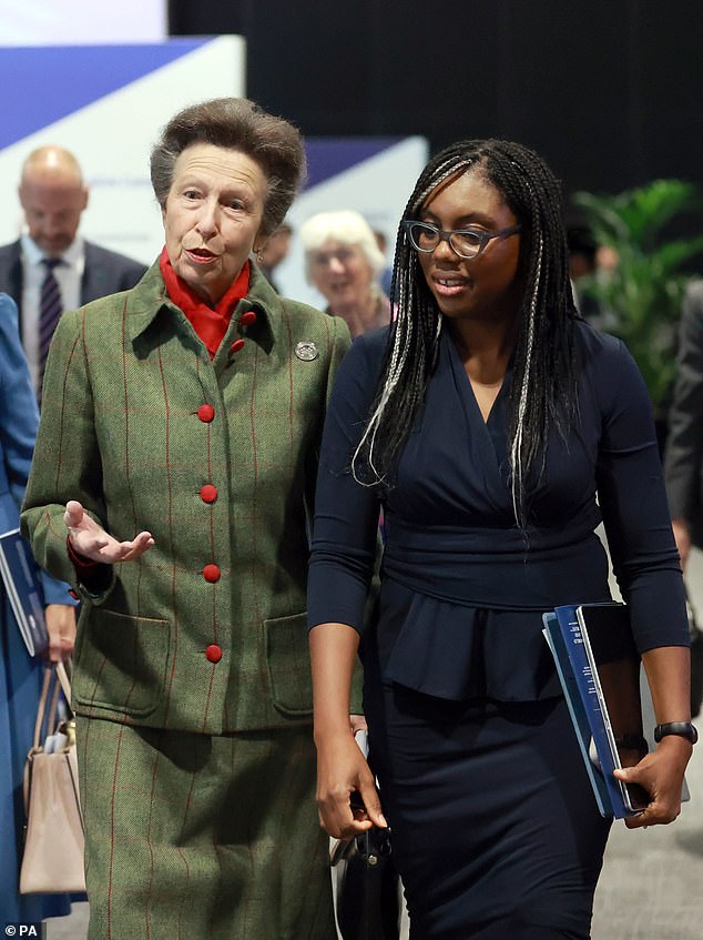 The Princess Royal looked sophisticated tweed ensemble as she visited Investment Summit in Belfast in 2023