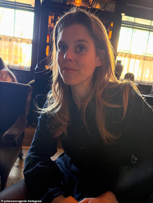 Princess Eugenie shared five images of her older sister Princess Beatrice (pictured) in a touching post on Instagram