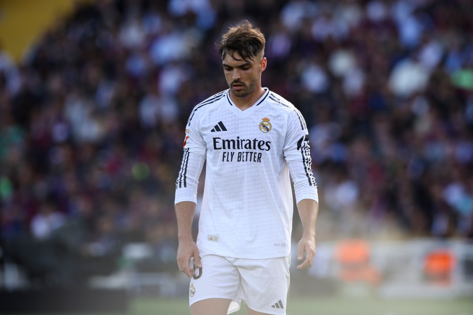Raul Asencio of Real Madrid during a LaLiga match.