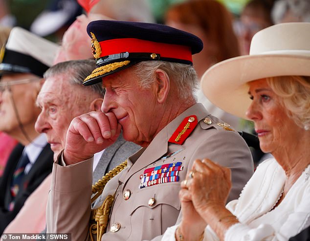 King Charles held back tears during the service
