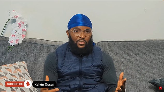 One YouTuber who described himself as a 'lifestyle and relocation content creator', Kelvin Ossai (pictured), said in a video that was viewed 23,000 that dependants can work thanks to a 'catch' in the rules