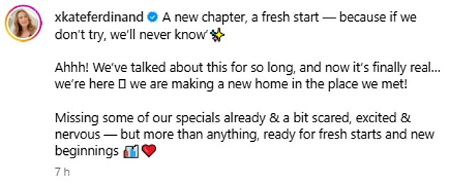 She captioned the snaps: 'A new chapter, a fresh start ¿ because if we don't try, we'll never know¿¿'