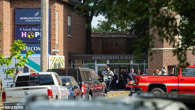 A gunman is dead after he stormed the Annunciation Catholic School's Church and killed at least two children