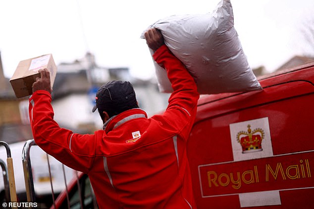 Ofcom requires the Royal Mail to deliver 90 per cent of first-class post the next working day and 98.5 per cent of second-class post within three working days (file photo)