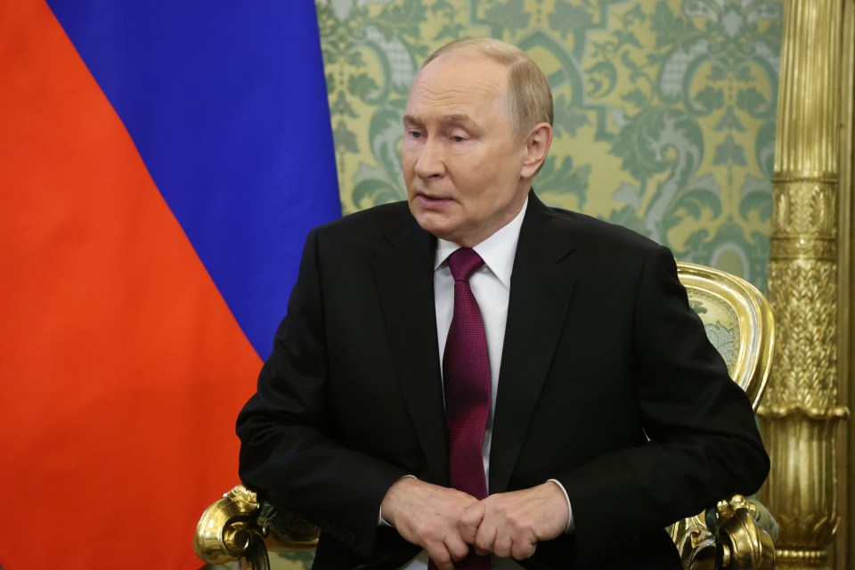 Vladimir Putin speaking during Russian-UAE talks.