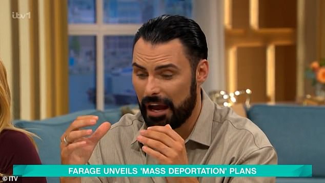 Rylan Clark hit out at undocumented migrants in Britain during ITV's This Morning yesterday