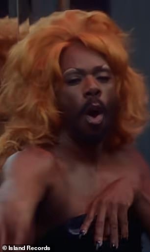 The Rocky Horror Picture Show-inspired video shows Sabrina finding fun house characters, starting with 55-year-old Colman Domingo dressed in drag