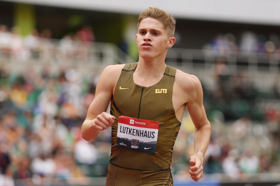 Cooper Lutkenhaus competing in the 800m race.