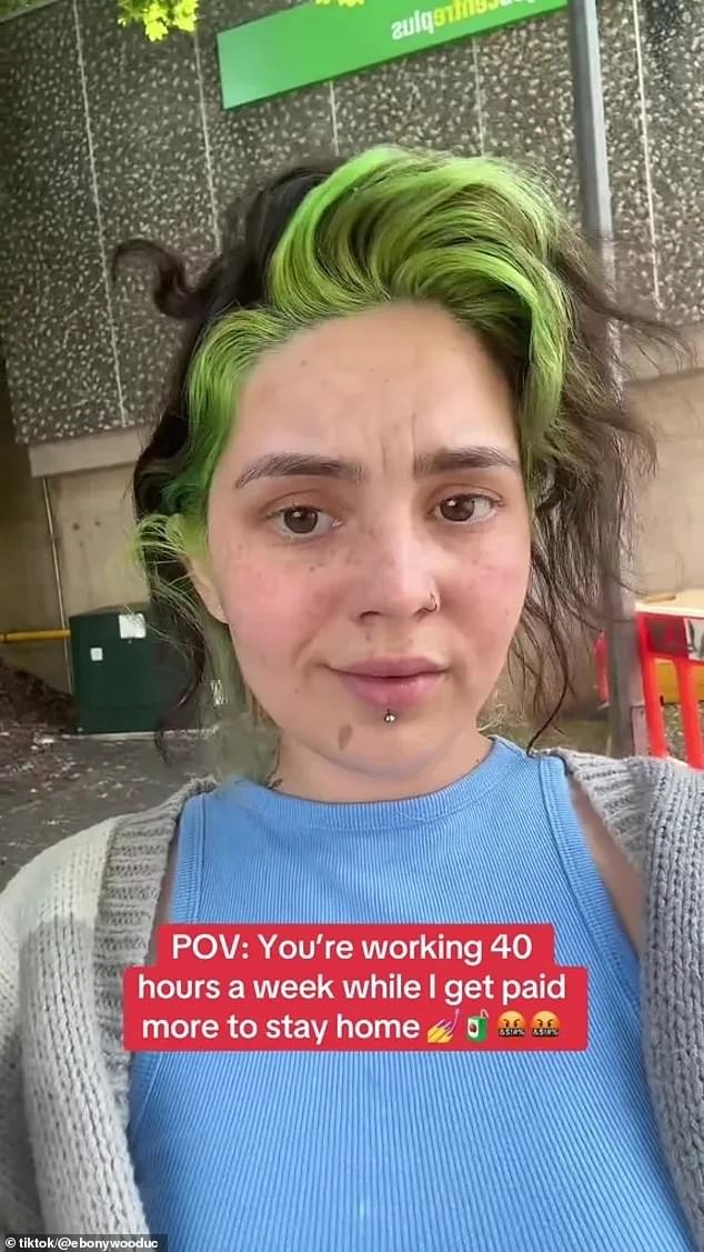 TikTok creator Ebony Wood (pictured) angered social media users after insulting people who have jobs
