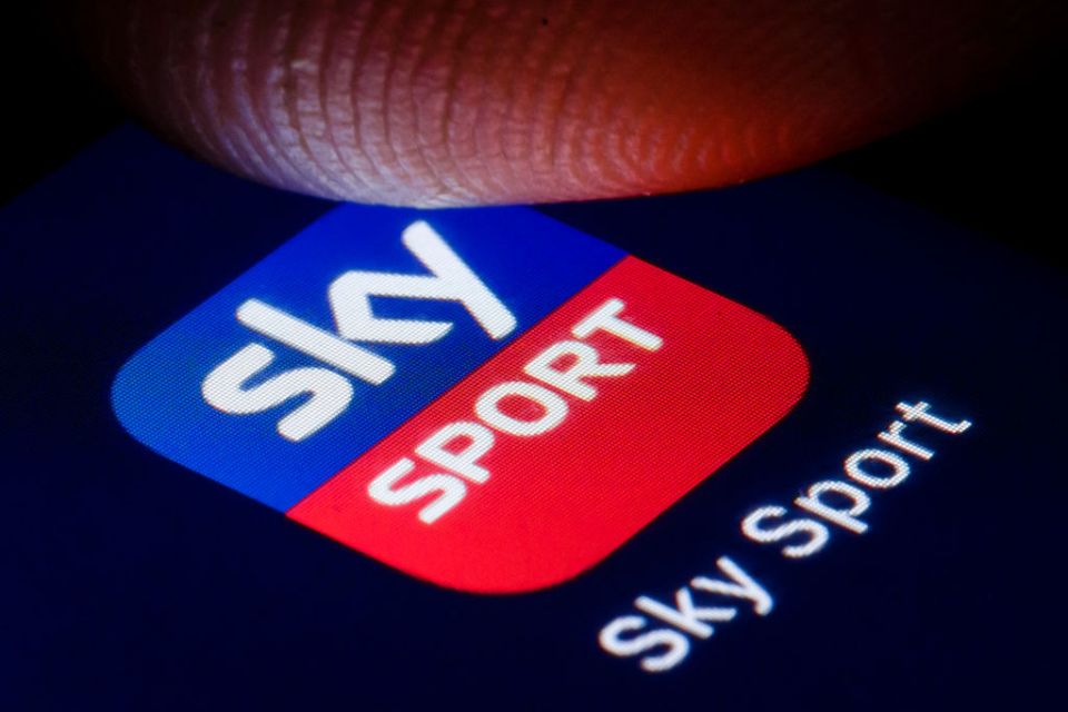 Sky Sports logo on a smartphone screen.