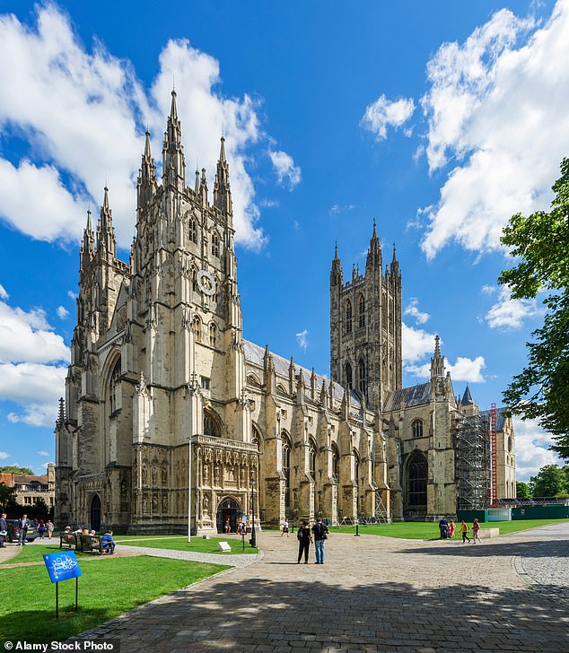 Although the CofE is based in white-majority England, around 80 per cent of the worldwide Anglican Communion is black. Pictured: Canterbury Cathedral, Kent