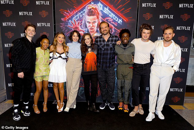 Stranger Things star Dacre Montgomery has revealed why he stepped out of the spotlight after finding success in Hollywood; L-R Noah Schnapp, Priah Ferguson, Millie Bobby Brown, Carmen Cuba, Winona Ryder, David Harbour, Caleb McLaughlin, Joe Keery, and Dacre