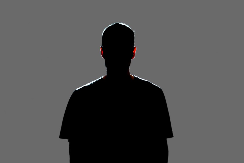 Silhouette of a man.
