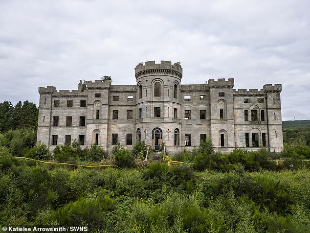 Stunning pictures show the remains of a ruined castle that was once the home of family to Hollywood blockbuster star Helena Bonham Carter