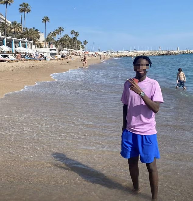 Marvin M, (pictured) a 17-year-old Swiss resident of Lausanne, was fleeing police on a stolen scooter when he hit a garage wall and died at around 3:45am Sunday, despite resuscitation attempts by emergency services