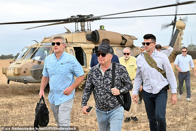 Meanwhile, Donald Trump¿s Middle East envoy Steve Witkoff, along with the US ambassador to Israel Mike Huckabee (both pictured), made a rare trip into Gaza to visit an aid station and devise a plan to get aid into the strip