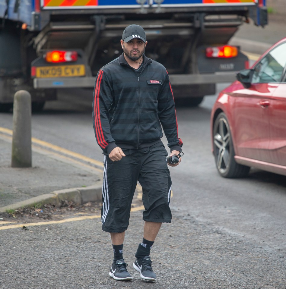 Mohammed Shahjahan walking to the gym.