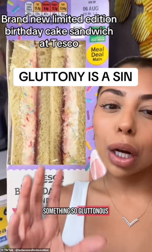 TikTok user Anie described the sweet treat as a 'heart attack sarnie' and called for it to be 'banned from shelves'