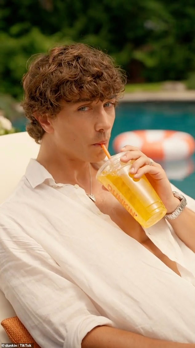 A Dunkin Donuts ad starring Gavin Casalegno is now facing backlash after it saw the actor credit his tan to 'genetics' in the commercial