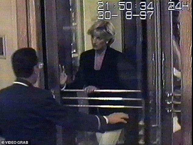 CCTV footage of Princess Diana at the Ritz hotel in Paris