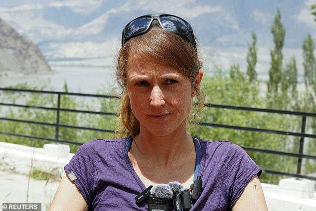 Laura Dahlmeier climbed with Marina Eva Krauss (pictured), who said she did not move after being hit by falling rocks