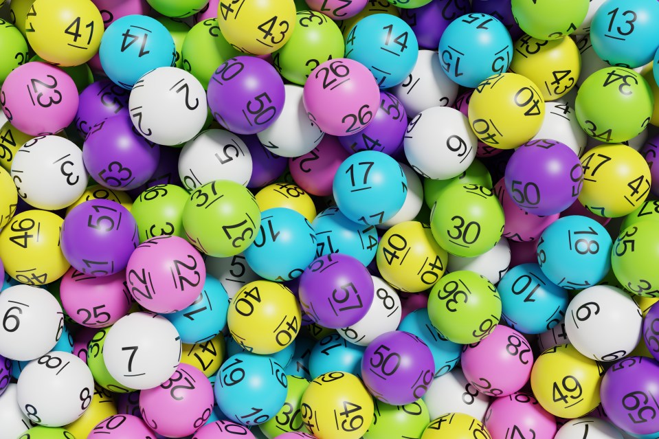 Illustration of multicolored lottery balls.