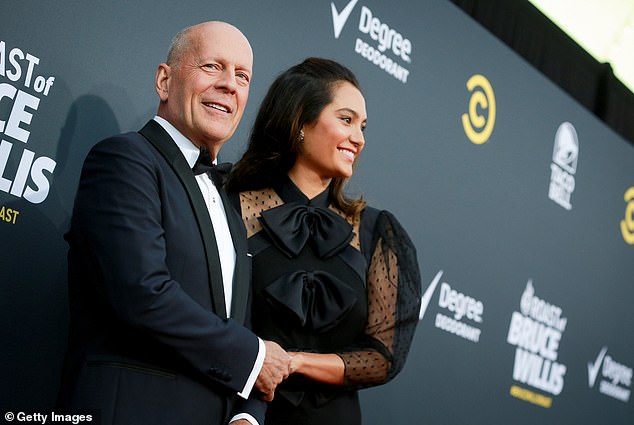 Bruce Willis, pictured above with wife Emma Heming in July 2018, is a sufferer of frontotemporal dementia