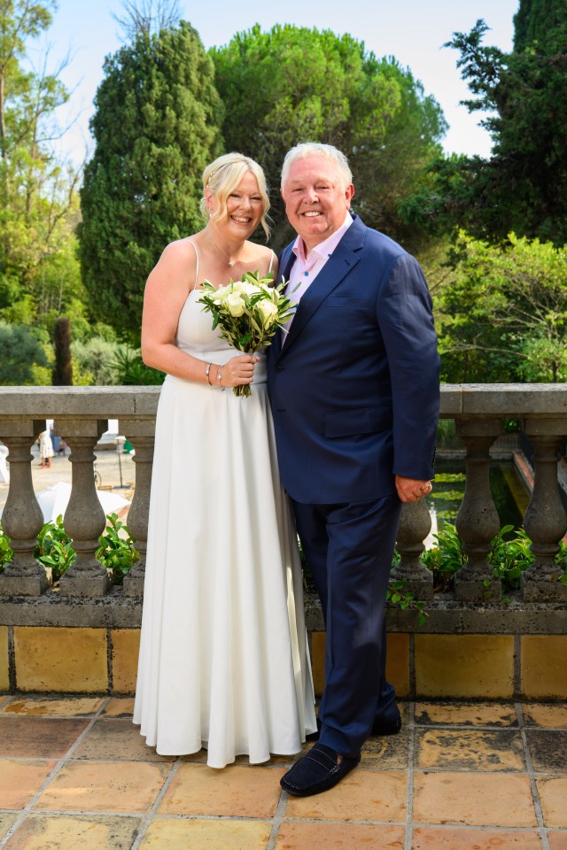 Nick Ferrari and Clare Goodwin on their wedding day.