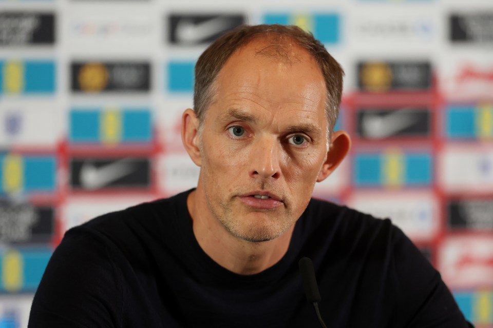 Thomas Tuchel at a press conference.