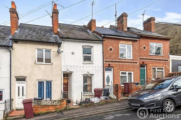 A three-bedroom terraced home (pictured) on a smart suburban street has gone on the market for £175,000 - but there is a catch