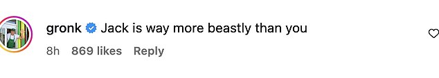 Some of Brady's pals were quick to poke fun at the former Patriots star in the comments