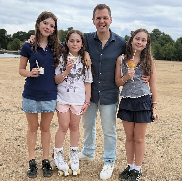 The top Tory admits he fears for his own three young daughters (pictured) against a backdrop of illegal migrants with ‘medieval attitudes’ crossing the Channel. Mr Jenrick, whose daughters are 14, 12 and ten, says the Channel crossings are now a ‘national security emergency’