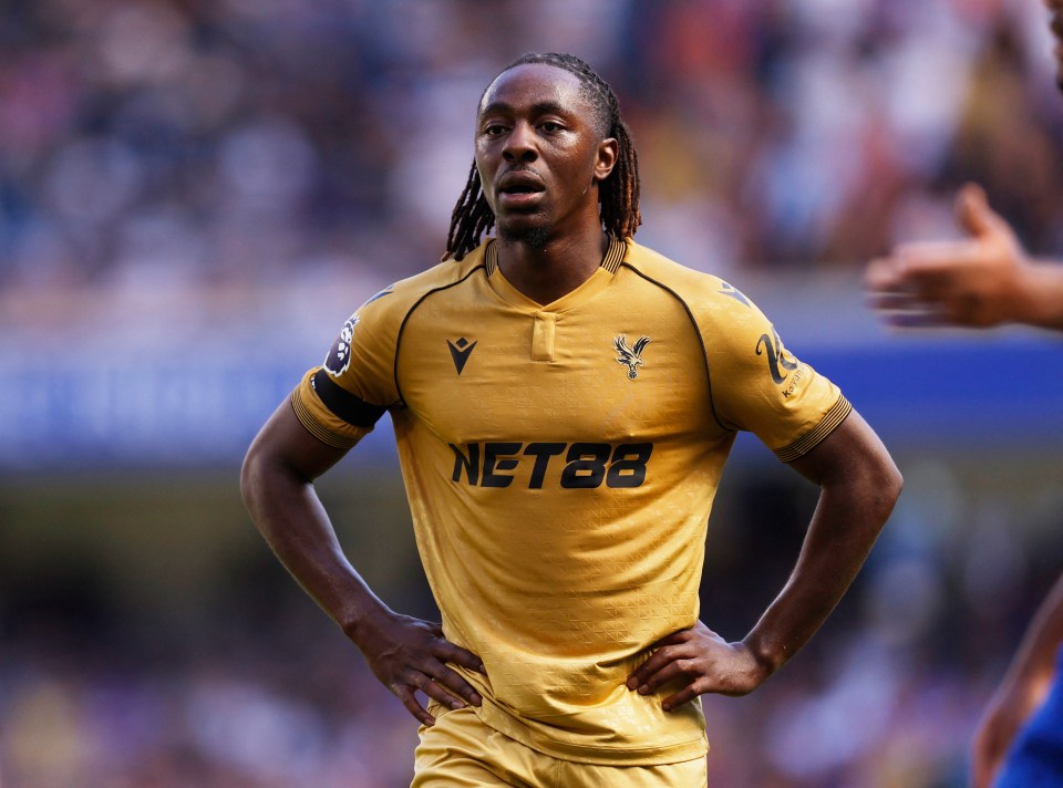 Eberechi Eze of Crystal Palace during a soccer match.