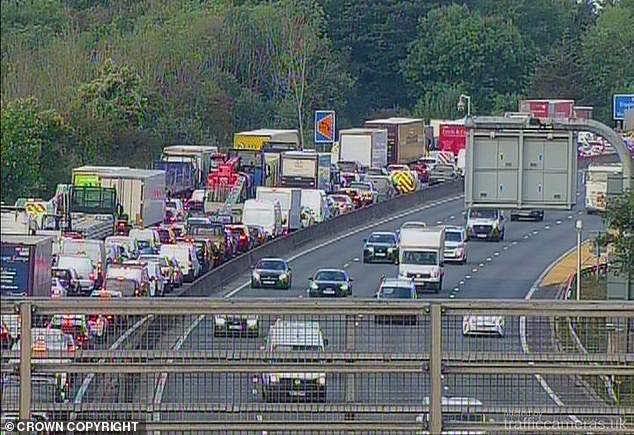 National Highways has reported delays of up to at least 90 minutes - with a diversion in place that passes through London's ULEZ zone