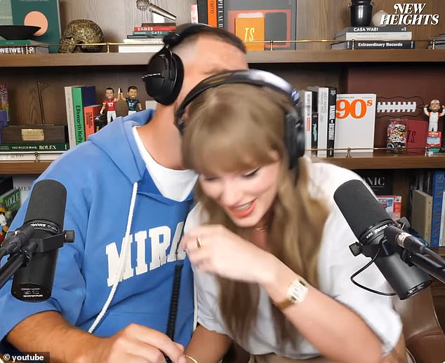 The Chiefs tight end welcomed his girlfriend on to New Heights to discuss her new album