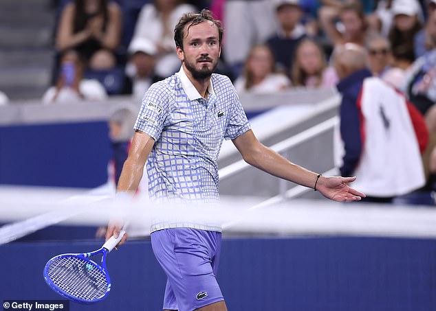 Former winner Daniil Medvedev's US Open match descended into chaos on Sunday night