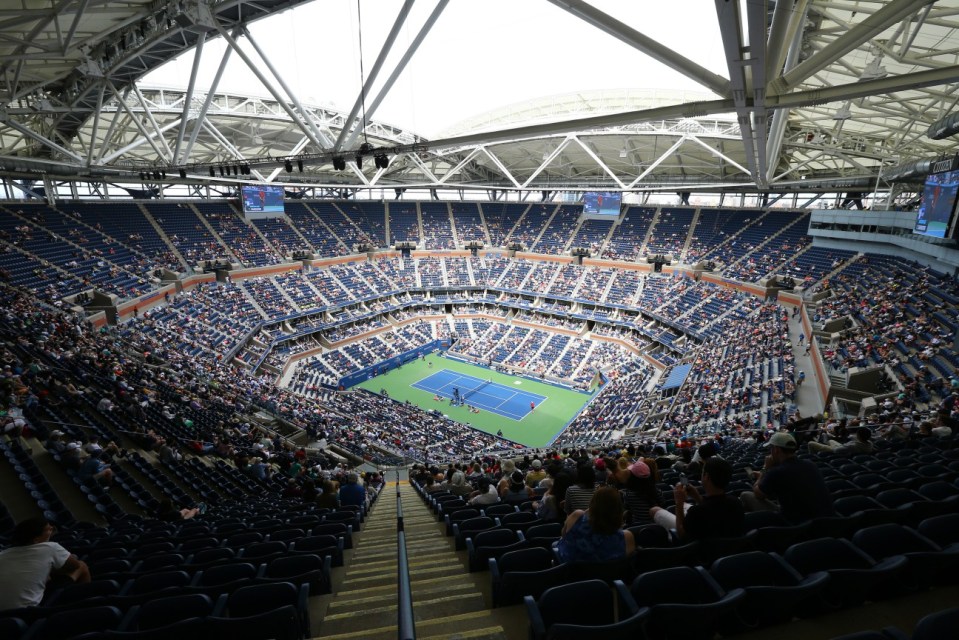 NEW YORK, USA - AUGUST 28: A general view of the Billie Jean King National Tennis Center, where 2017 US Open Tennis Championships held in New York, United States on August 28, 2017. Billie Jean King National Tennis Center has 19 more tennis court besides Arthur Ashe, Louis Armstrong ve Grandstand Stadiums. (Photo by Volkan Furuncu/Anadolu Agency/Getty Images)
