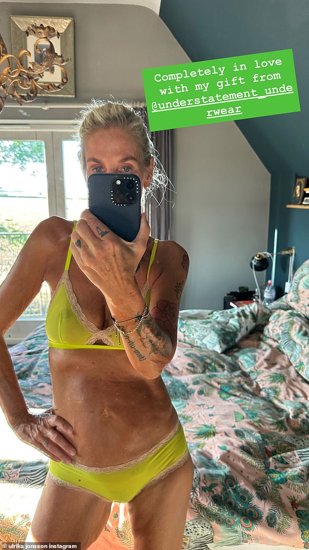 Ulrika Jonsson, 57, took to her Instagram over the weekend to show off her new delivery from Understatement Underwear