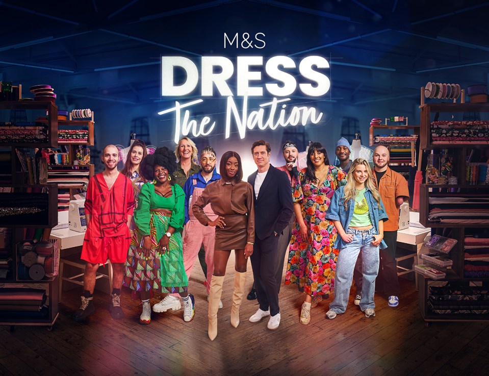 M&S Dress The Nation contestants and hosts.