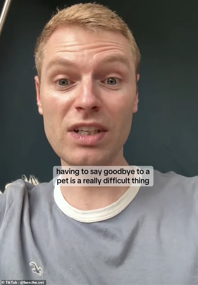 UK-based veterinarian and TikTok creator Ben the Vet discussed whether he feels people should be there when their companion animals are euthanised
