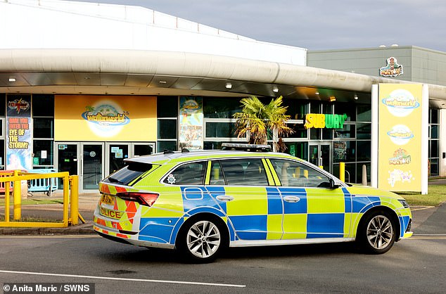 Police at Waterworld in Hanley, Stoke-On-Trent, Staffordshire, on August 4 after several 999 calls were made
