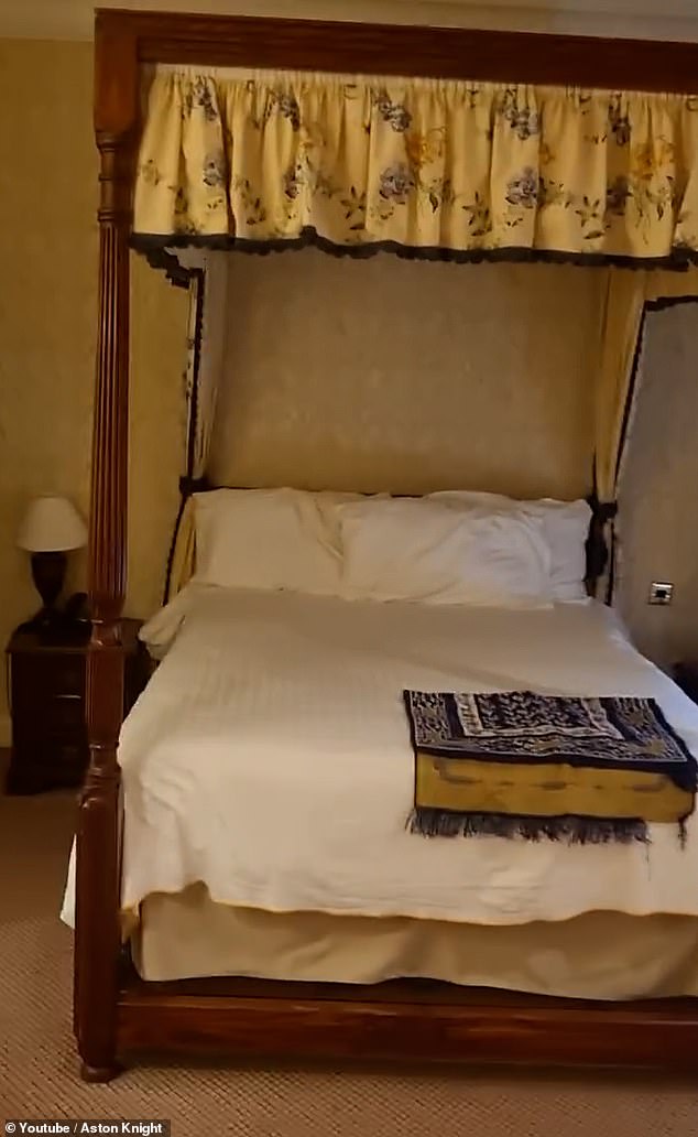 Jaw-dropping footage posted online showed the inside of the hotel with four poster beds, a lavish buffet style canteen and rooms containing PlayStations and computers