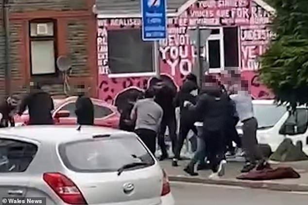 Earlier this year, seven men appeared in court over after a fight that broke out in broad daylight outside the Marmaris Turkish barbers in the market town of Blackwood, South Wales