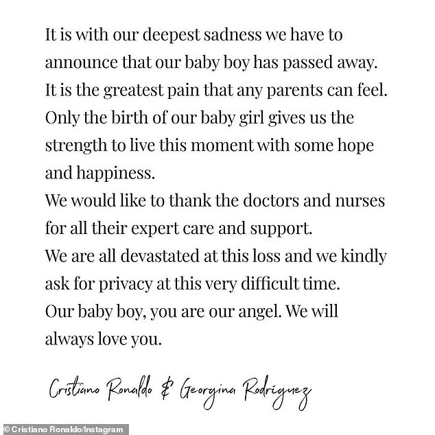 But the couple were devastated when their male twin tragically died during childbirth the following April - a loss they later described as 'the greatest pain'