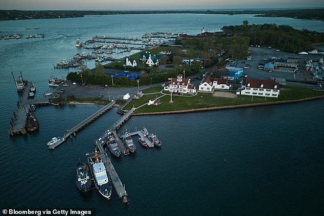 A woman was found dead inside a docked boat at an upscale Hamptons yacht club early Tuesday morning. (Picture: File photo of Montauk dock)