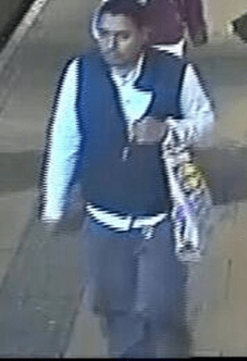 Surveillance image of a person of interest.