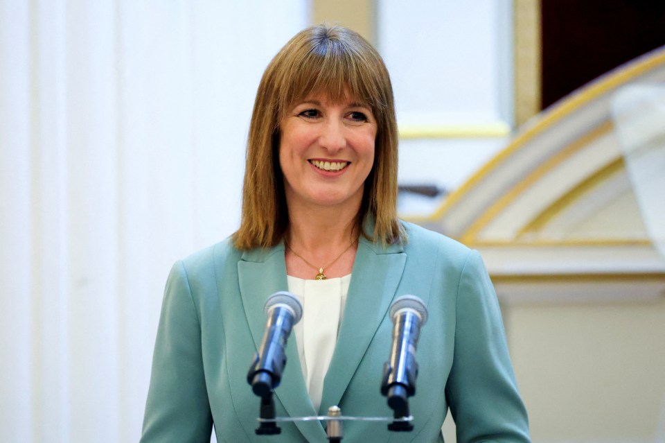 Photo of Rachel Reeves, British Chancellor of the Exchequer, speaking at a podium.