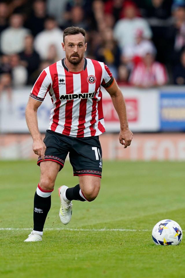 Jack Robinson of Sheffield United playing soccer.