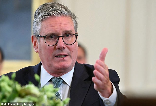 Keir Starmer (pictured) on Monday night backed the public's right to fly St George's flags after furious locals thwarted a second council's efforts to remove them from lamp posts